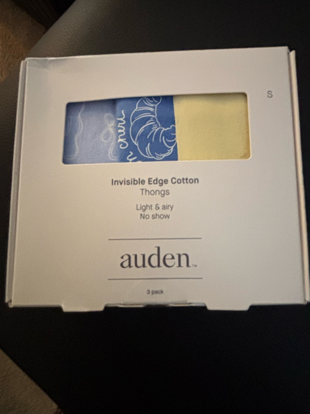 Auden Women’s Invisible Edge Cotton Thong, no-
Show. 3 pk
Size Small